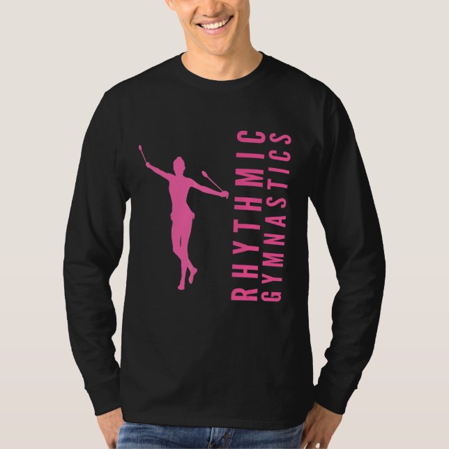Camiseta Gimnasia Rítmica Deporte Una Gimnasta Con Clubes O (Anverso)