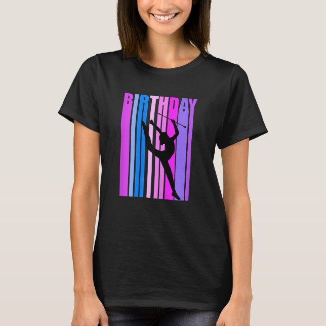 Camiseta Gimnasia rítmica retro Las mujeres baton Twirling  (Anverso)