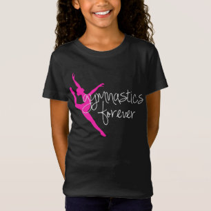 Camiseta Gimnasia rosada de la silueta para siempre