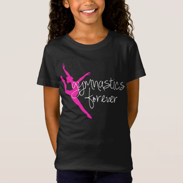 Camiseta Gimnasia rosada de la silueta para siempre (Anverso)