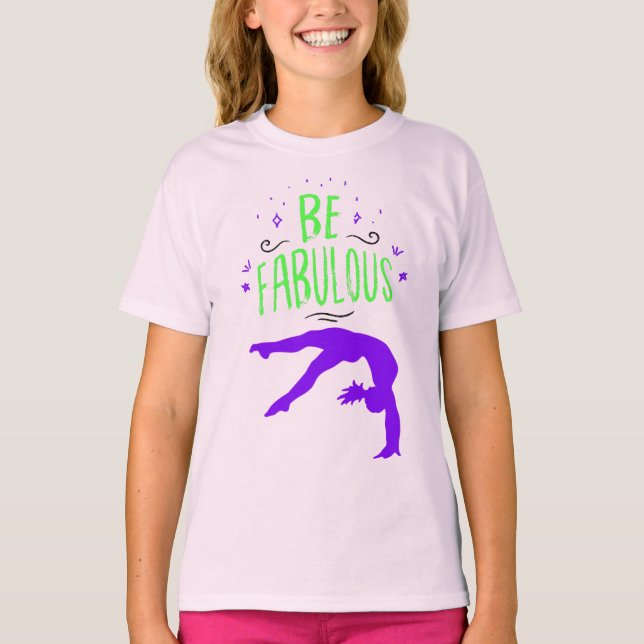 Camiseta Gimnasia "sé fabulosa" (Anverso)