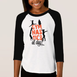 Camiseta Gimnasia todo el día! en naranja