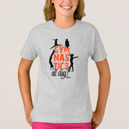 Camiseta Gimnasia todo el día! en naranja
