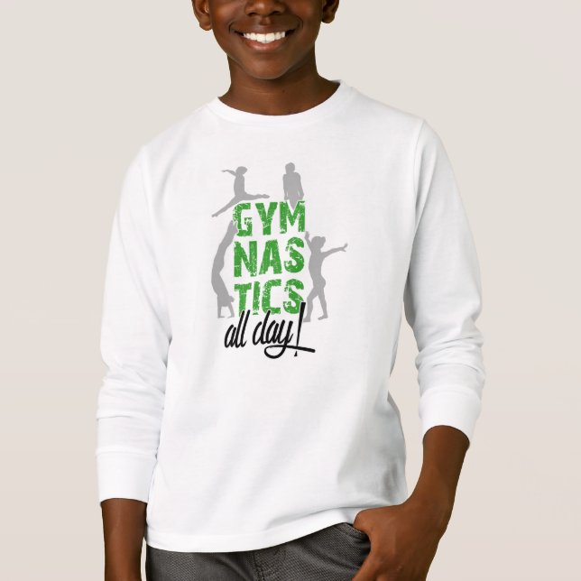 Camiseta Gimnasia Todo el día・ Manga larga (Anverso)