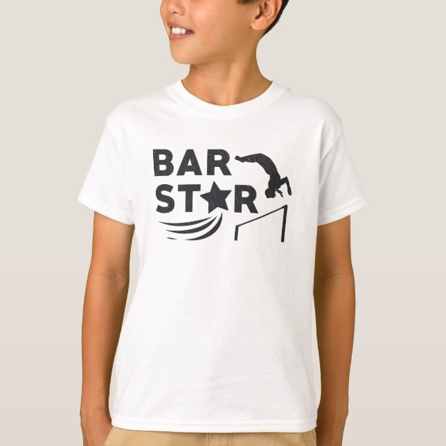 Camiseta Gimnasia Unven Bar Estrella Acrobat Beam Gymnast (Anverso)