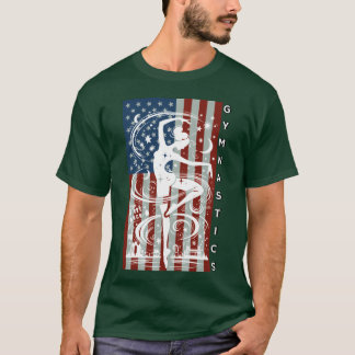 Camiseta Gimnasia USA Costura de gimnasia deporte USA