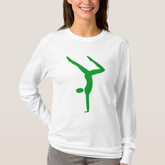 Camiseta Gimnasia - Verde de hierba (Anverso)