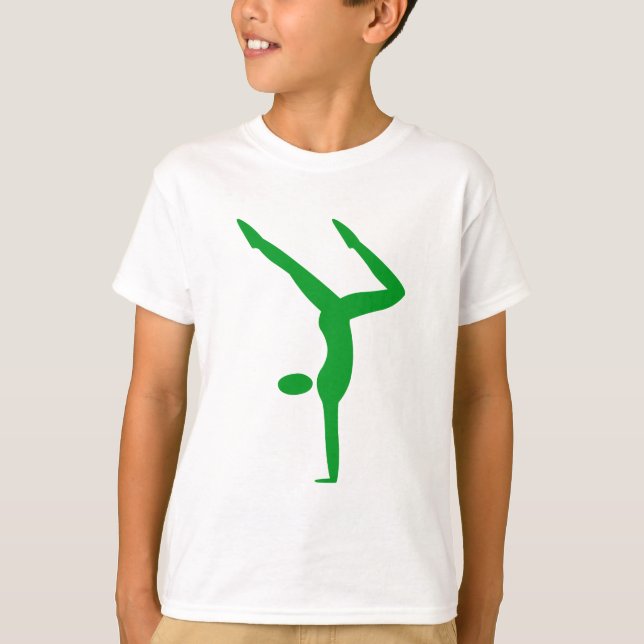 Camiseta Gimnasia - Verde de hierba (Anverso)