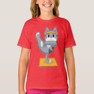 Camiseta Gimnasia Yoga para Gatos