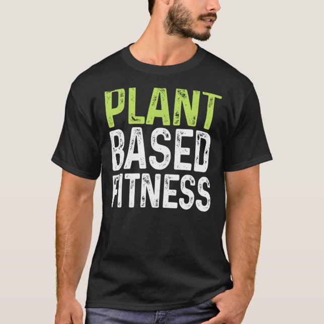 Camiseta Gimnasio BASADO EN LA PLANTA - Vegan Funny Basado  (Anverso)