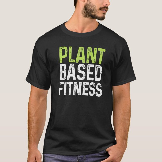 Camiseta Gimnasio BASADO EN LA PLANTA - Vegan Funny Basado  (Anverso)