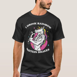 Camiseta Gimnasio - Bebí Sacudidas de Proteína Arcoiris - s