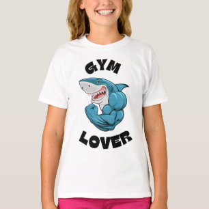 Camiseta Gimnasio Blue Shark Lover – Fitness con Poder 2025