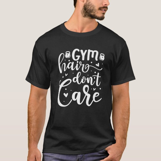 Camiseta Gimnasio Cabello no le importa Fitness Sport Hobby (Anverso)
