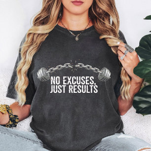 Camiseta Gimnasio Cadena de Resultados Sin Excusas Motivaci