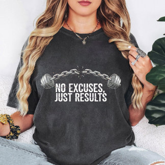 Camiseta Gimnasio Cadena de Resultados Sin Excusas Motivaci
