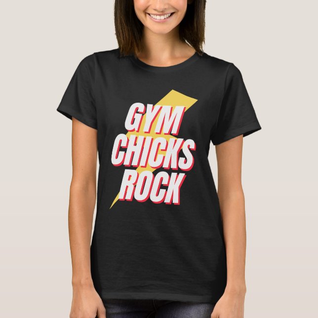 Camiseta Gimnasio Chicas Rock Retro Estrangulación Gimnasio (Anverso)