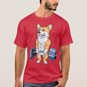 Camiseta Gimnasio Corgi Weightrising Funny Deadlift Men Fit