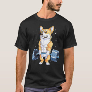Camiseta Gimnasio Corgi Weightrising Funny Deadlift Men Fit