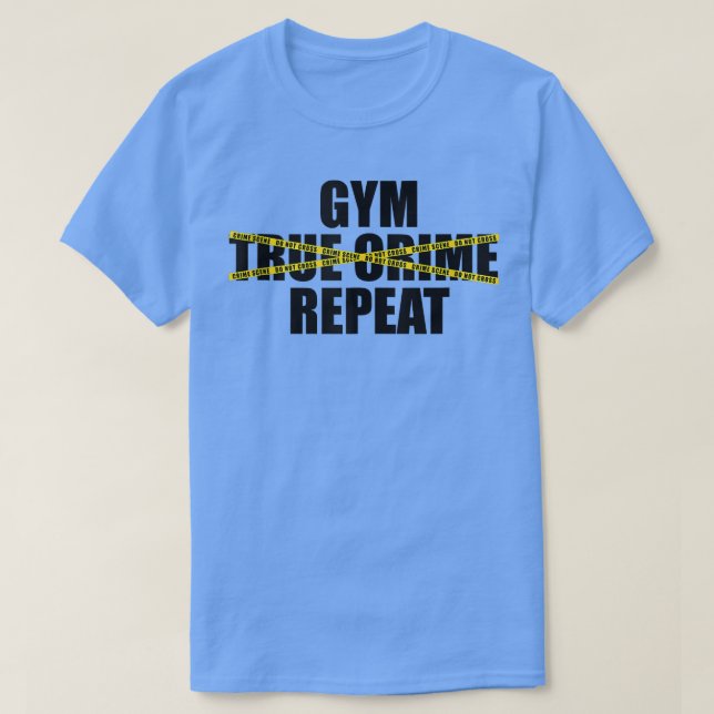 Camiseta Gimnasio Crimen Verdadero Repetir Graciosa Haltero (Diseño del anverso)