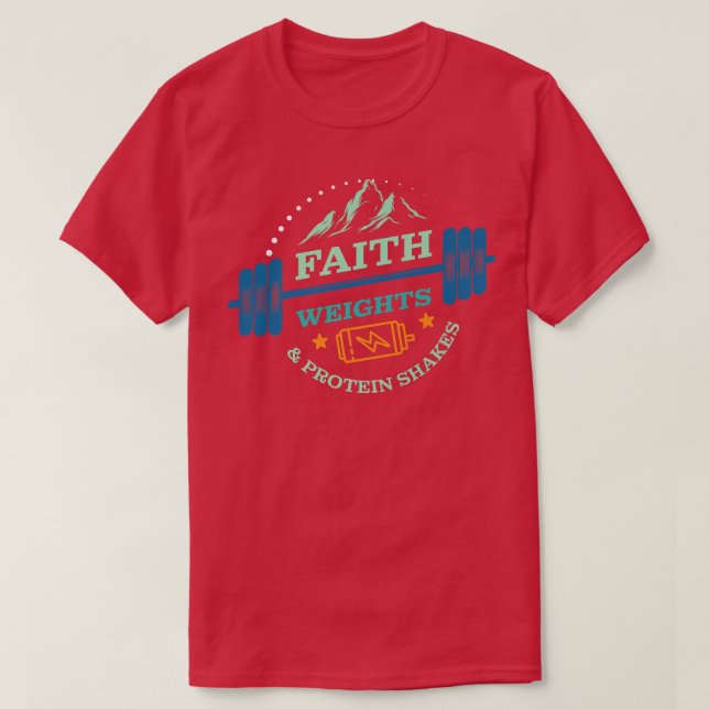 Camiseta Gimnasio cristiano para ponderaciones religiosas y (Diseño del anverso)
