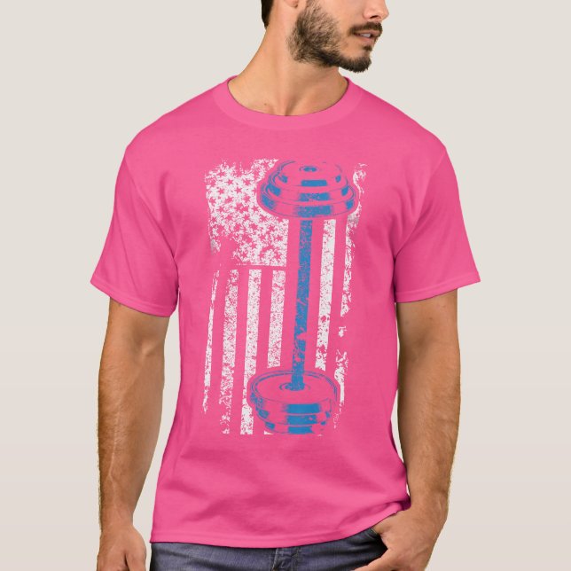 Camiseta Gimnasio De Bandera Estadounidense Y Regalo De Lev (Anverso)