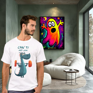 Camiseta Gimnasio de Dragón Divertido   No puedo. Tengo gim
