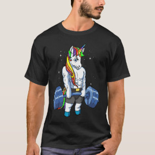Camiseta Gimnasio de elevación de pesas unicornio Hombres d