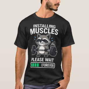 Camiseta Gimnasio de Entrenamiento de Mapache Divertido Fit