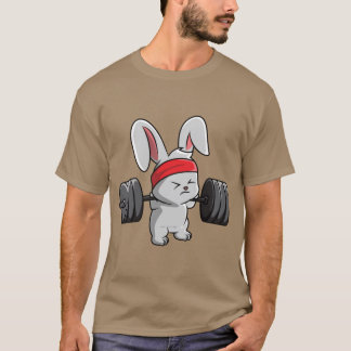 Camiseta Gimnasio de fitness de conejos familia de ejercici