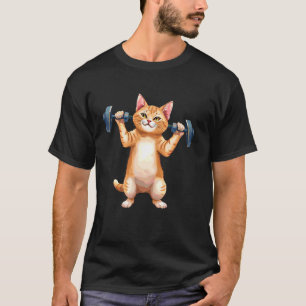 Camiseta Gimnasio de Fitness de Culturismo Felino