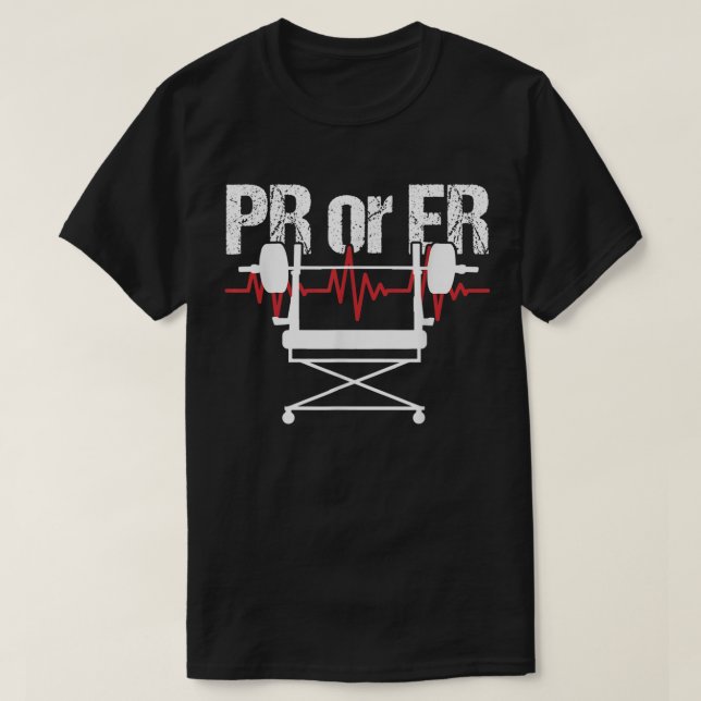 Camiseta Gimnasio De Fitness De Halterofilia Pr O Er (Diseño del anverso)