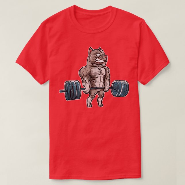 Camiseta Gimnasio de halterofilia Mens Pitbull  (Diseño del anverso)