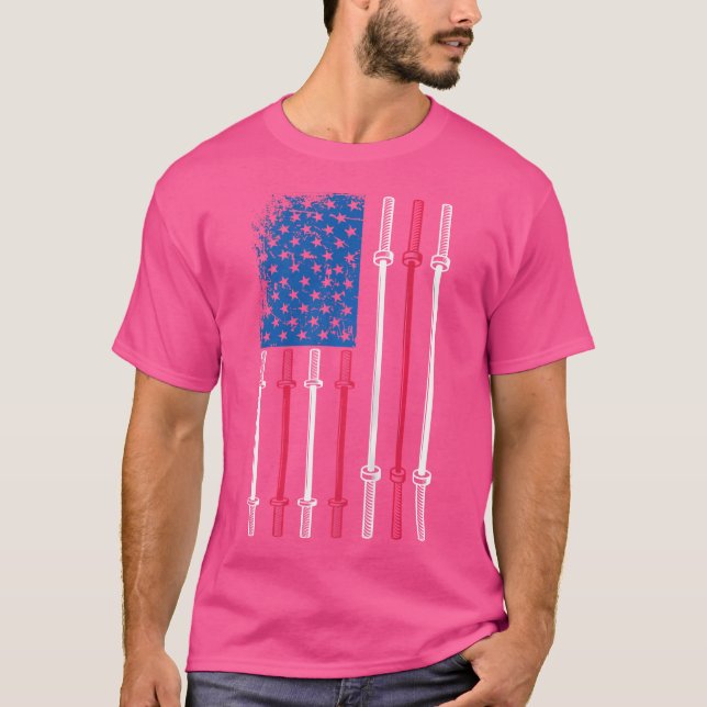 Camiseta Gimnasio de impresión trasera barra de elevación d (Anverso)