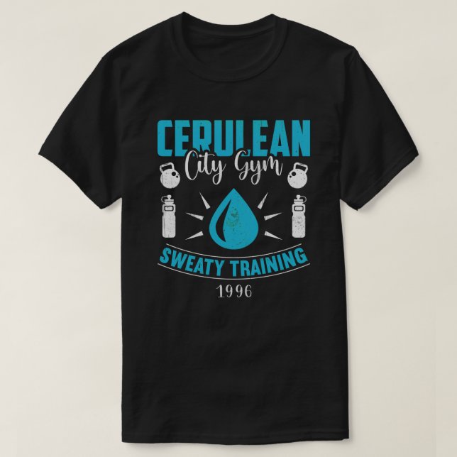 Camiseta Gimnasio de la ciudad de Cerulean - Formación sudo (Diseño del anverso)
