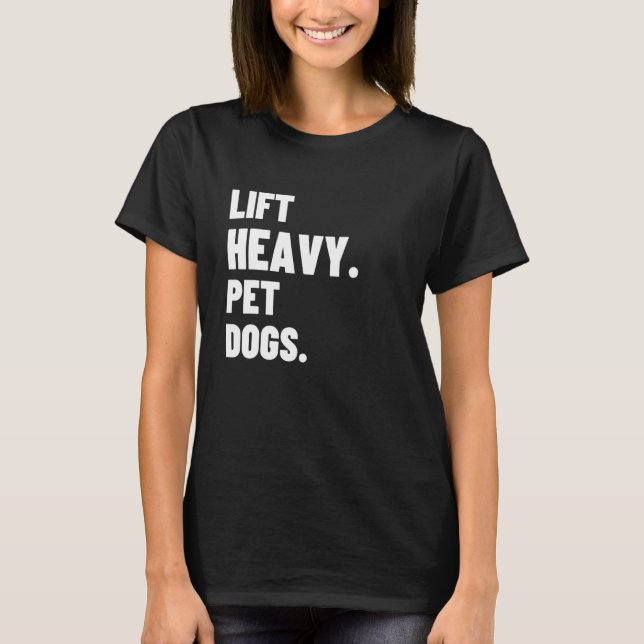 Camiseta Gimnasio De Perros De Mascota Pesado Levantado Par (Anverso)