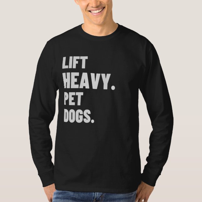 Camiseta Gimnasio De Perros De Mascota Pesado Levantado Par (Anverso)