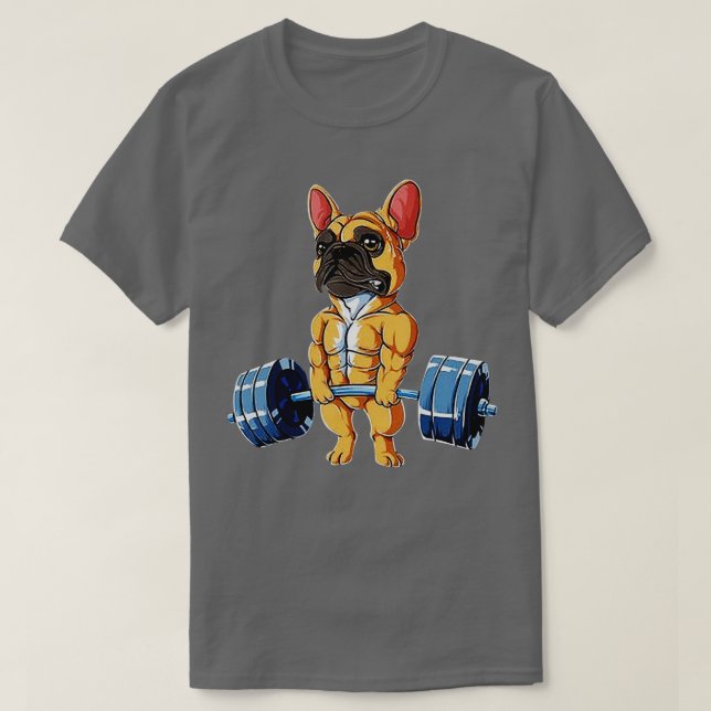 Camiseta Gimnasio de perros para el levantamiento del peso  (Diseño del anverso)