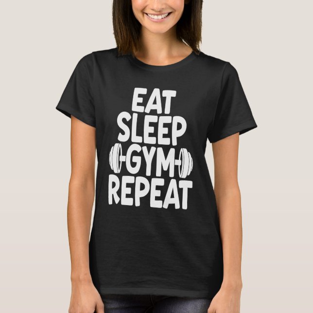 Camiseta Gimnasio de sueño de consumo repetido Gimnasio Mot (Anverso)