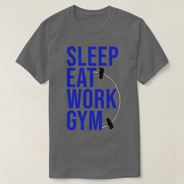 CAMISETA GIMNASIO DE TRABAJO DE DORMIR 8 (Diseño del anverso)