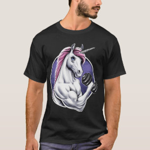 Camiseta Gimnasio de Unicornio Entrenamiento de Fitness