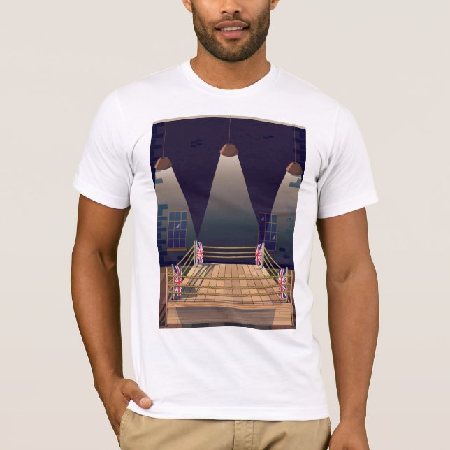 Camiseta Gimnasio del anillo de boxeo británico. (Anverso)