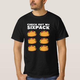 Camiseta Gimnasio divertida mexicana Taco Sixpack