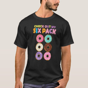 Camiseta Gimnasio divertida Revisa Mi Paquete De Seis Donut
