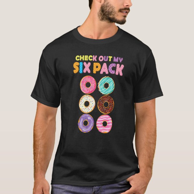 Camiseta Gimnasio divertida Revisa Mi Paquete De Seis Donut (Anverso)