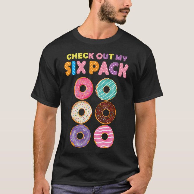 Camiseta Gimnasio divertida Revisa Mi Paquete De Seis Donut (Anverso)