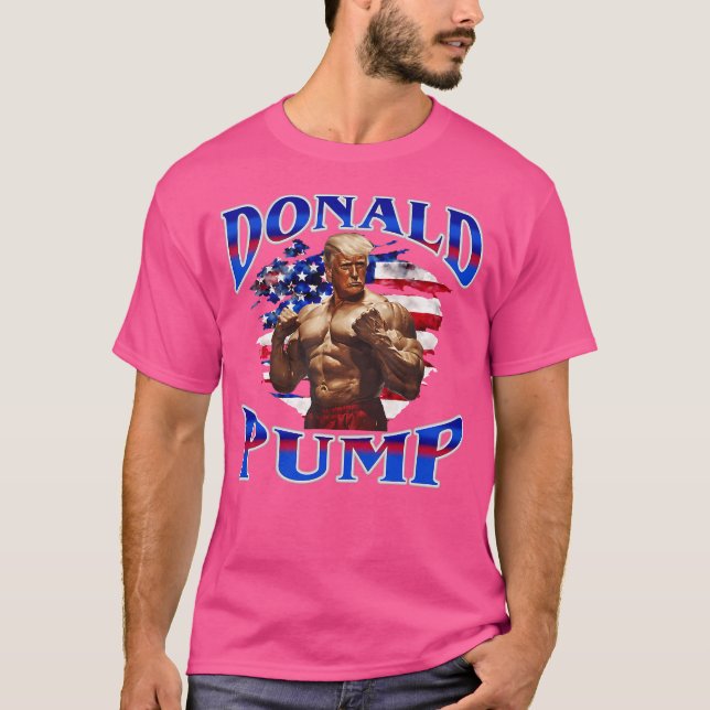 Camiseta Gimnasio Donald Pump Divertido entrenamiento Fitne (Anverso)