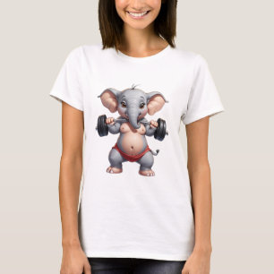 Camiseta Gimnasio elefante elefante para el levantamiento d