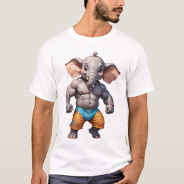 Camiseta Gimnasio elefante elefante para el levantamiento d