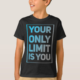 Camiseta Gimnasio Gracioso Cita Tu Único Límite Es Gym Moti